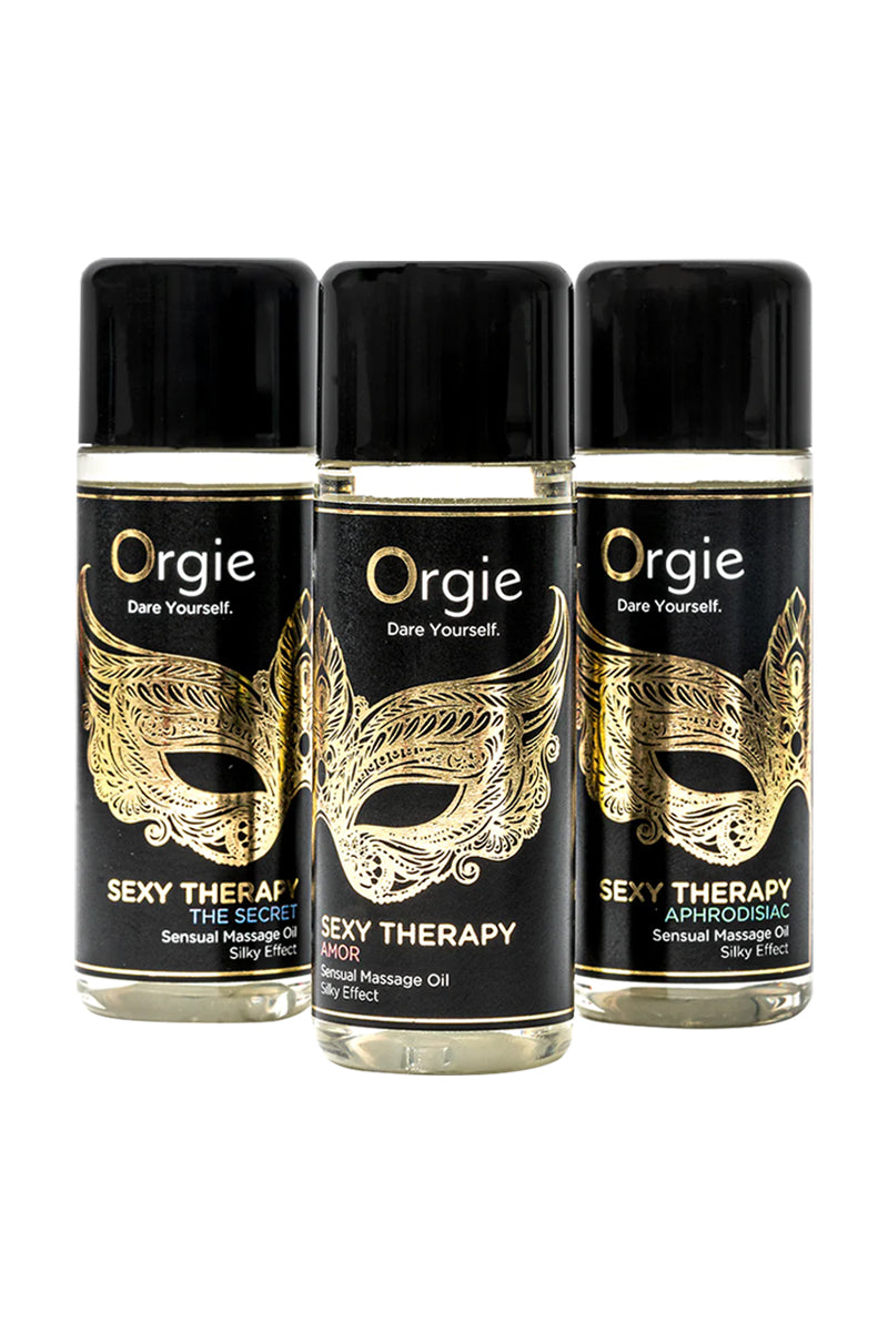 Coffret 3 huiles de massage sensuel Sexy Therapy Collection - Orgie