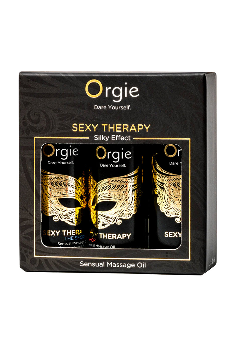 Coffret 3 huiles de massage sensuel Sexy Therapy Collection - Orgie