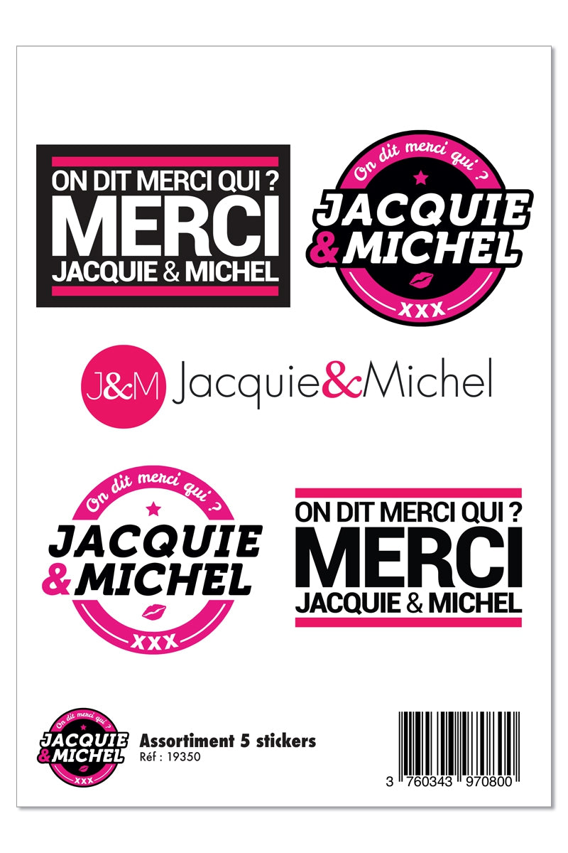 Assortiment 5 stickers - Jacquie Et Michel